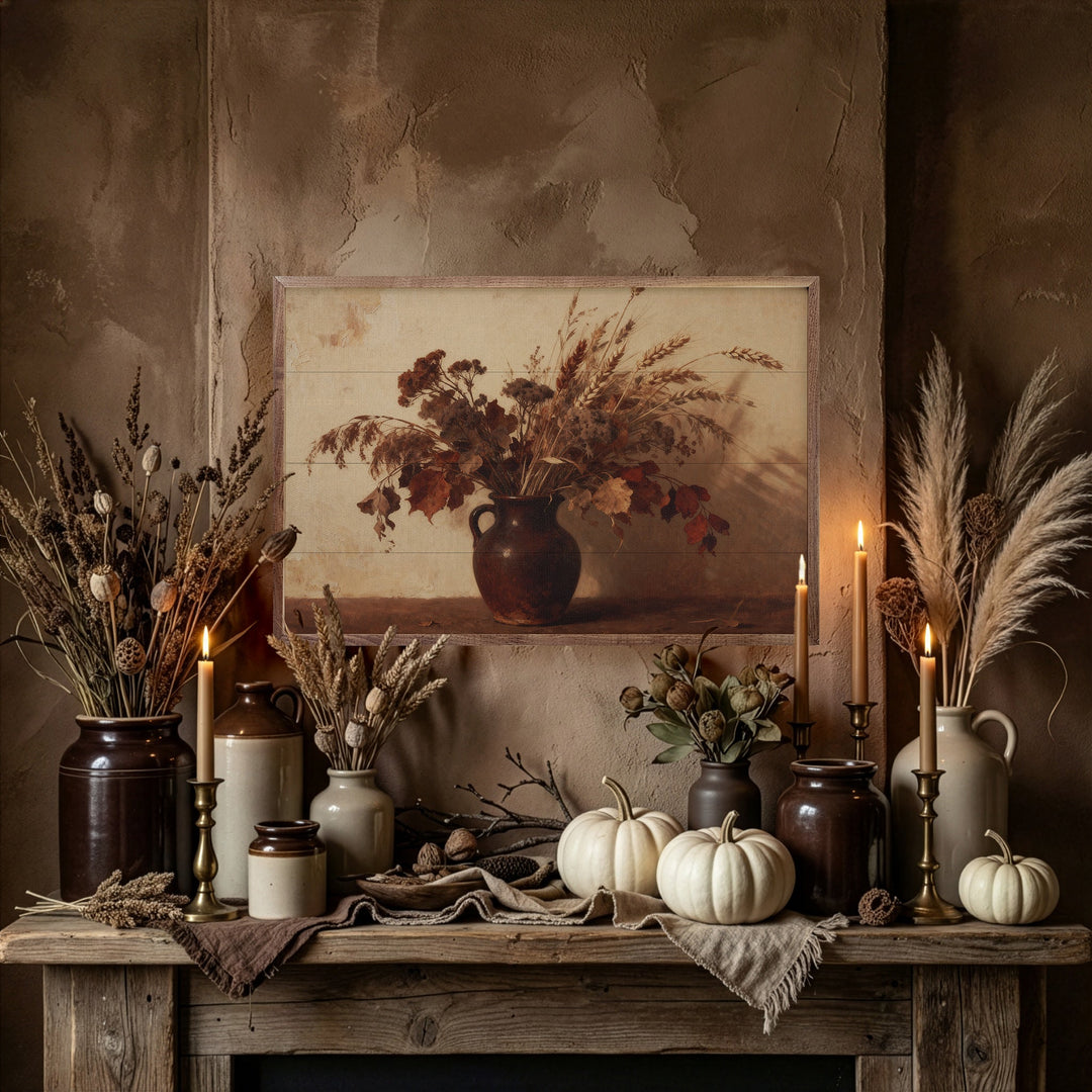 Dried Oak Leaves Light