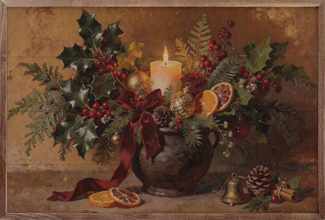 Holiday Hearth Arrangement