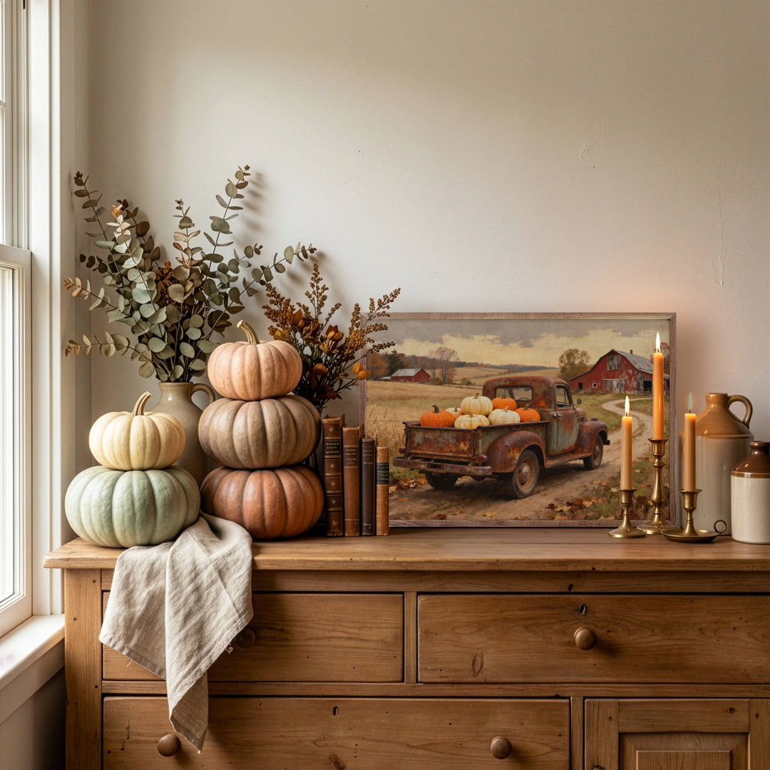 Rusty Pumpkin Truck Headed Home