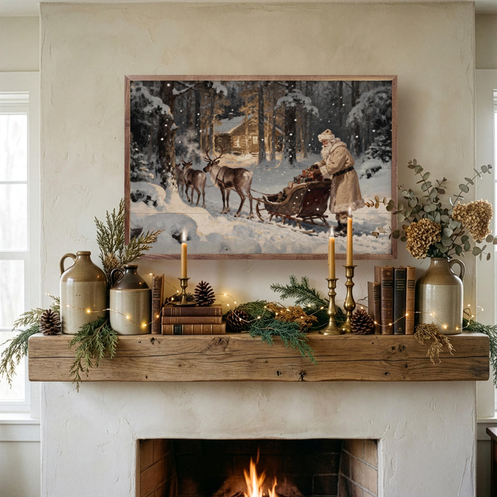 Santa And His Reindeer Sleigh Cabin