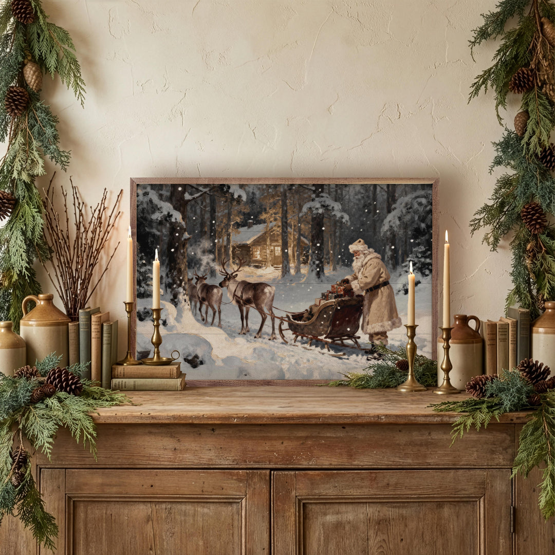 Santa And His Reindeer Sleigh Cabin