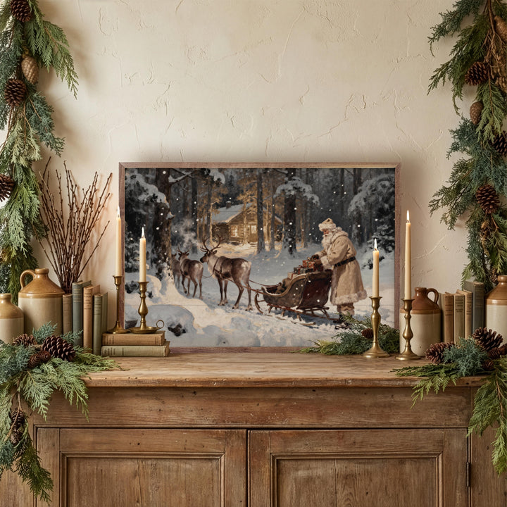Santa And His Reindeer Sleigh Cabin