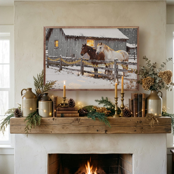 Two Horses In The Snow