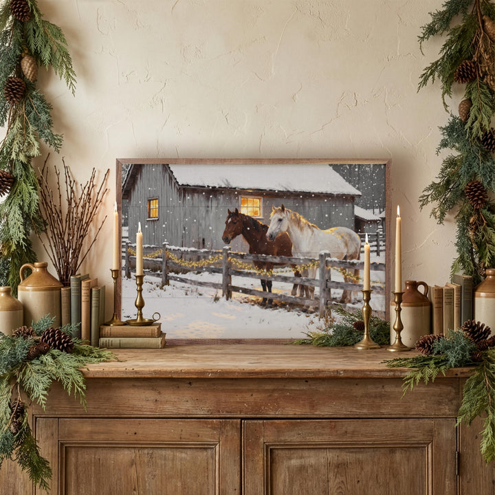 Two Horses In The Snow