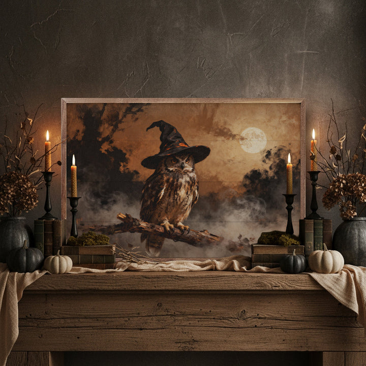 Witch Owl With Moon