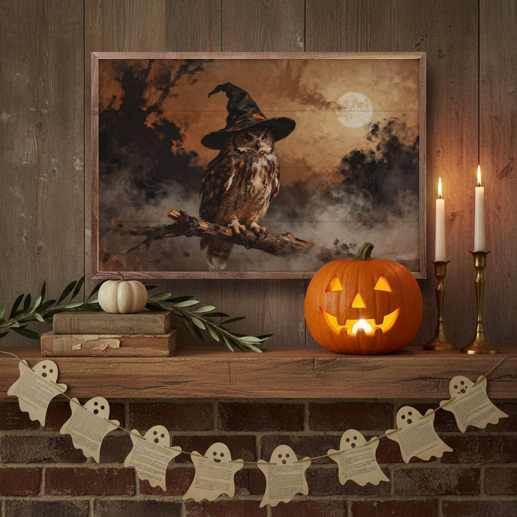 Witch Owl With Moon