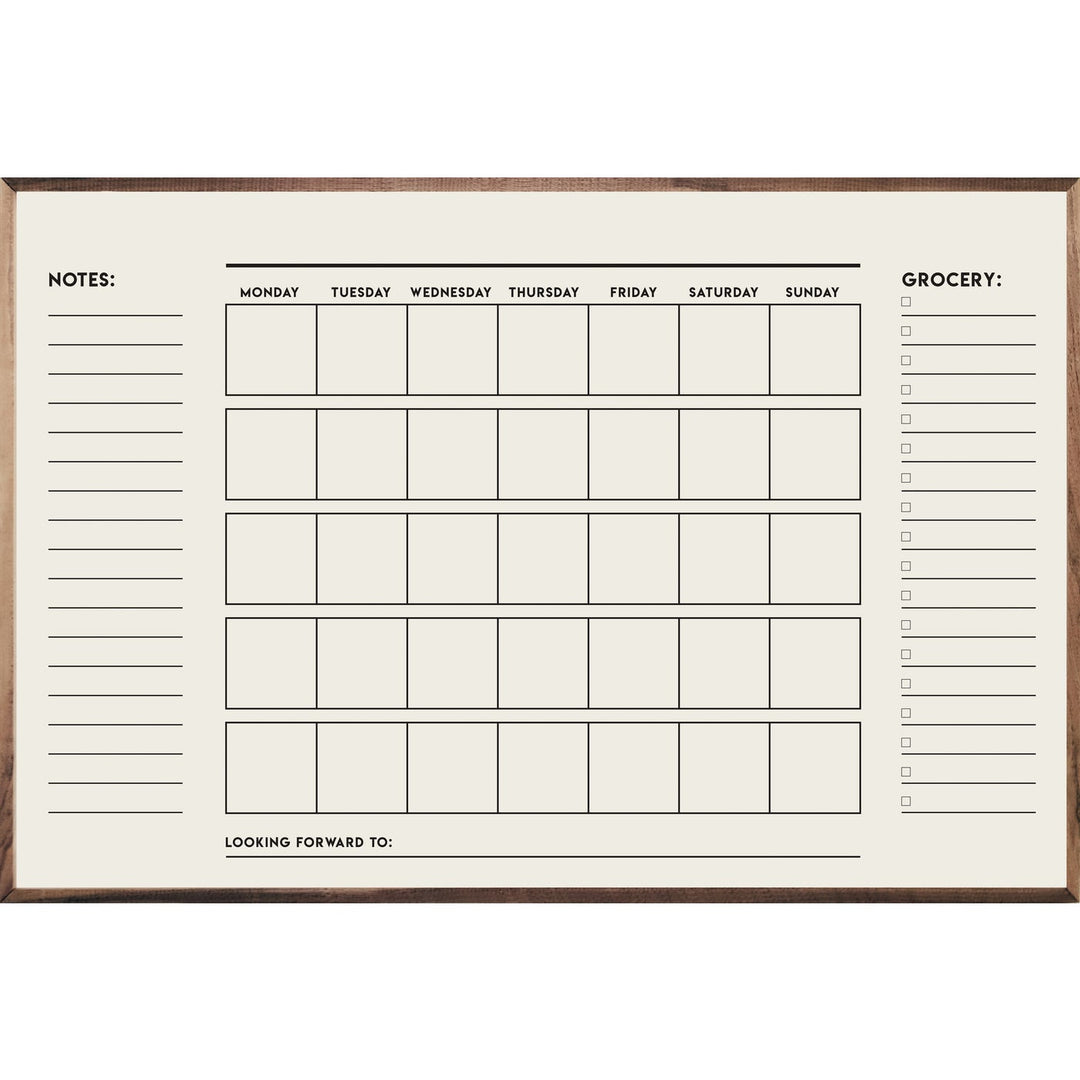 Whiteboard Monthly Organizer