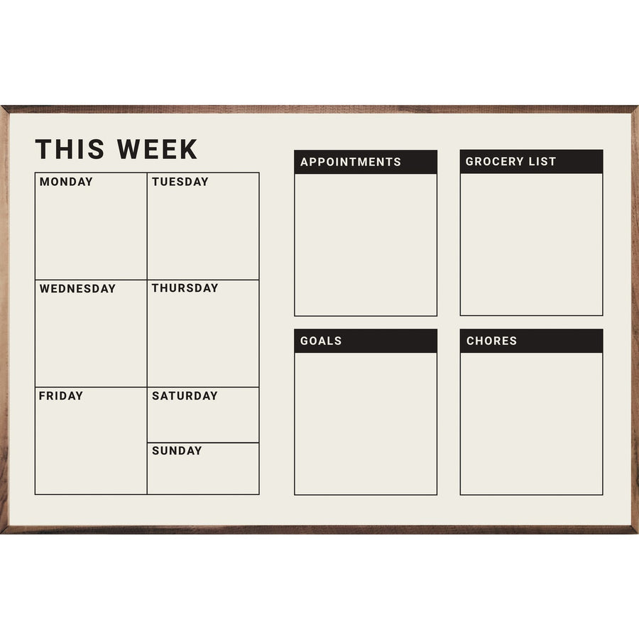 Whiteboard Weekly Organizer