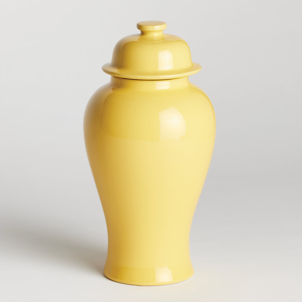 Koa Lidded Mini Ginger Jar Large, Yellow