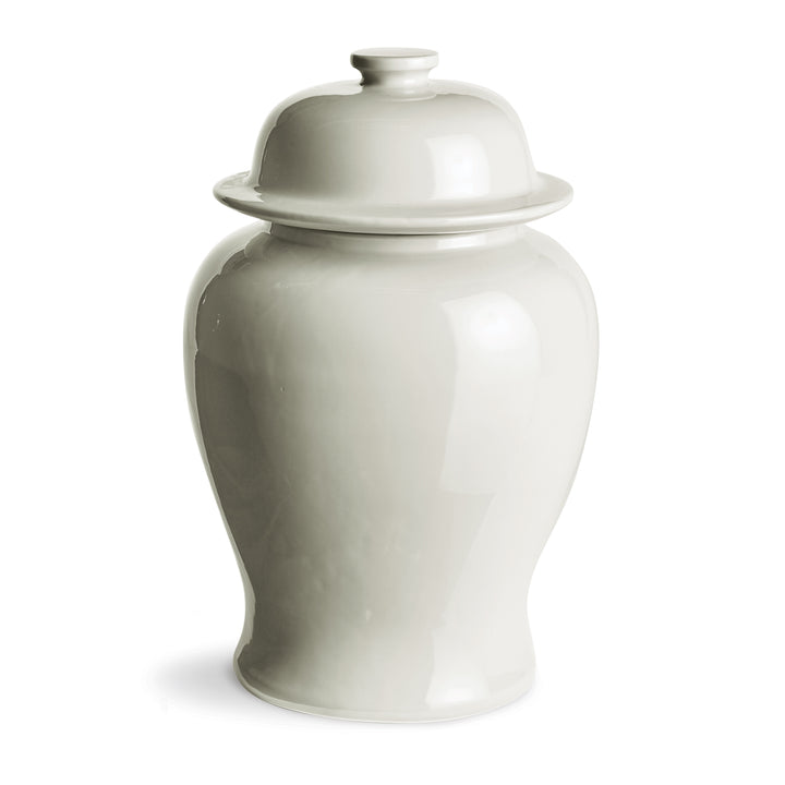 Koa Wide Lidded Ginger Jar Large, White