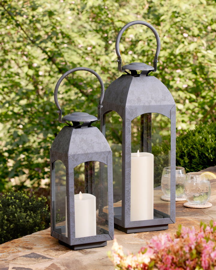 Antoinne Outdoor Lantern Large, Gray