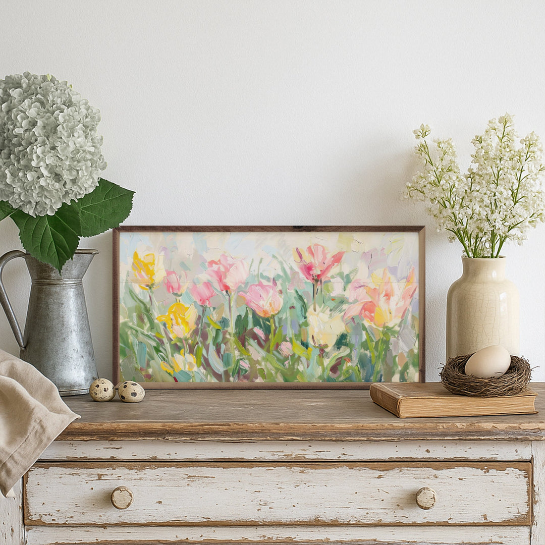 Pastel Spring Tulips By Design Studio