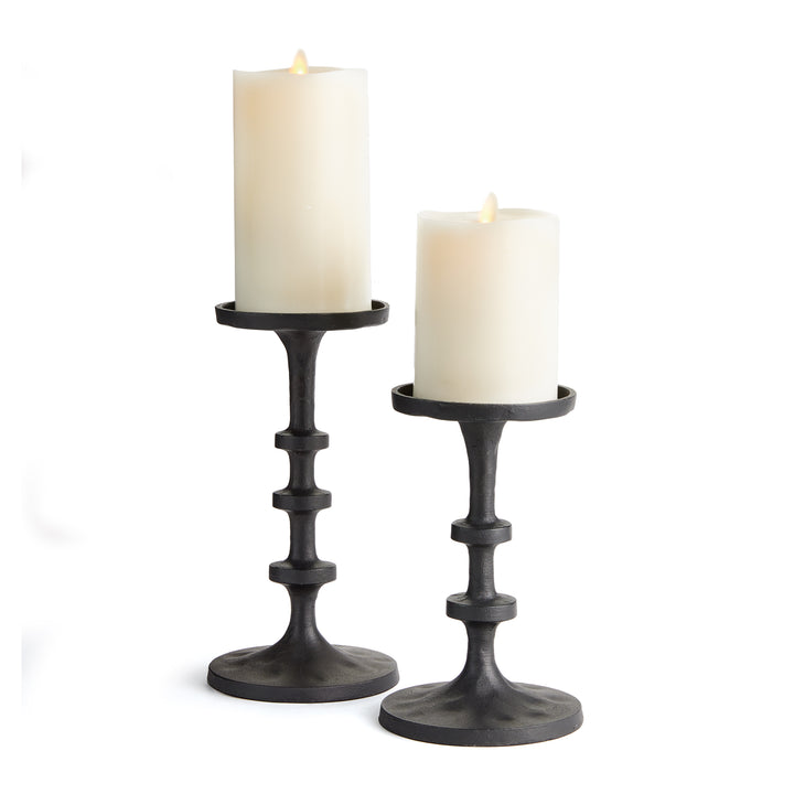 Abacus Petite Candle Stands, Set Of 2, Bronze