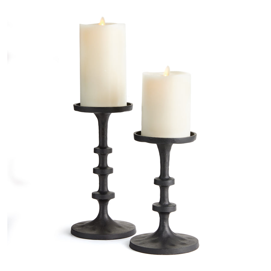 Abacus Petite Candle Stands, Set Of 2, Bronze