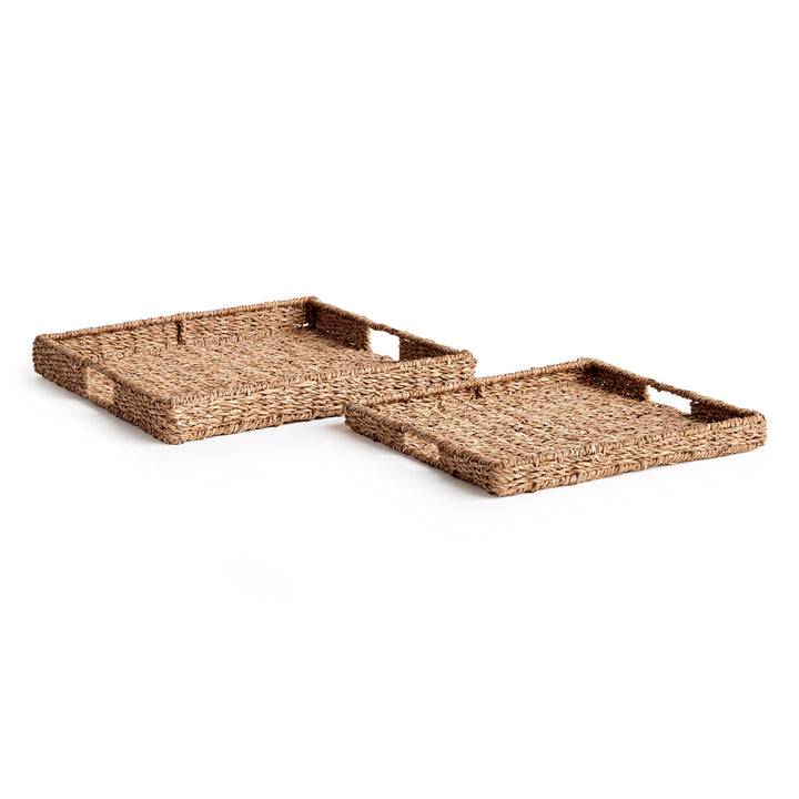 Seagrass Rectangular Trays St/2