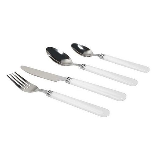 Gibson Sensations II 16 Piece Stainless Steel Flatware Set with White