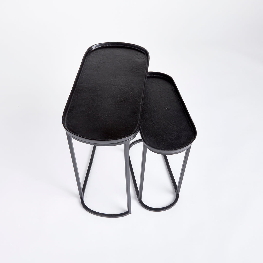 Ziva End Tables, Set Of 2, Black