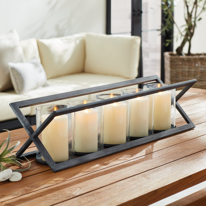 Baxton 5-Pillar Candleholder