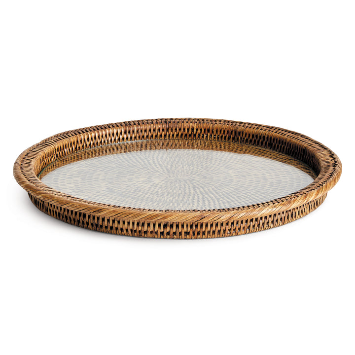 Burma Rattan Serving Platter, Brown