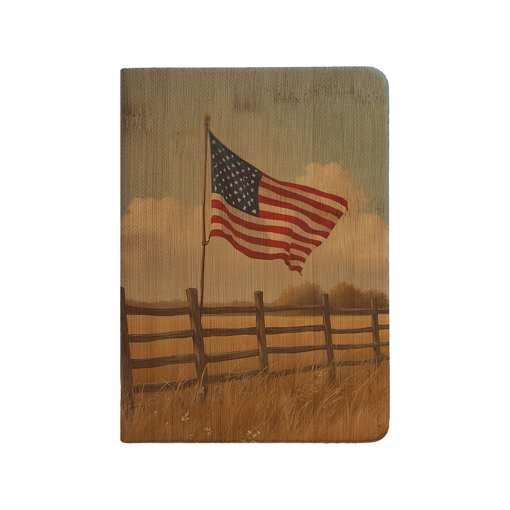 Flags On Fenceline Journal