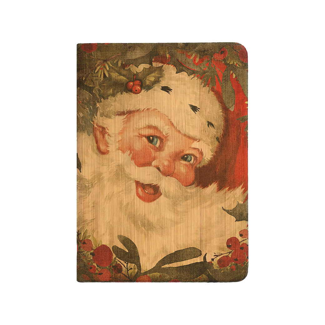 Santa With Greenery Journal