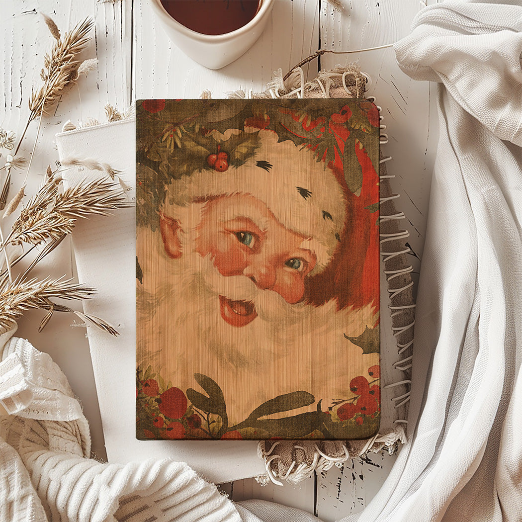 Santa With Greenery Journal