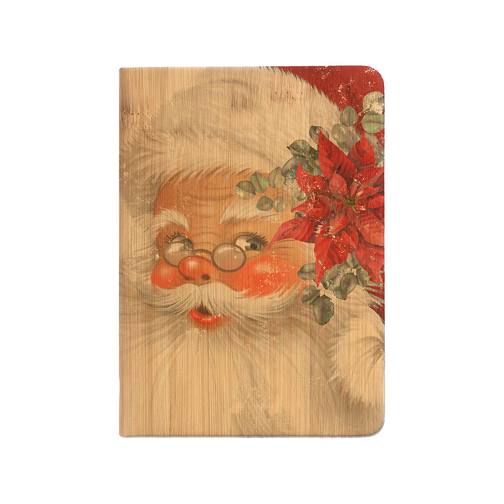 Santa With Poinsettia Journal