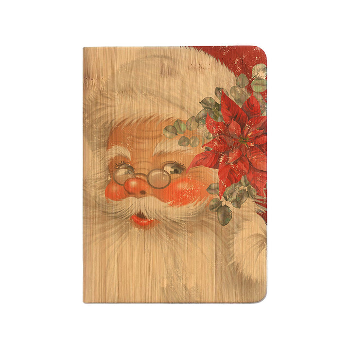 Santa With Poinsettia Journal