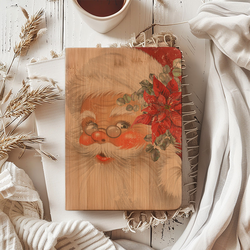 Santa With Poinsettia Journal