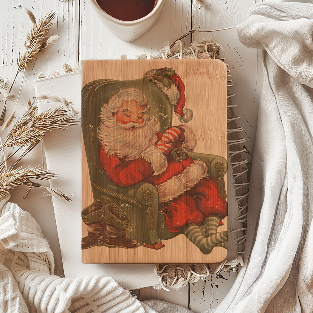 Sleeping Santa Green Chair Journal