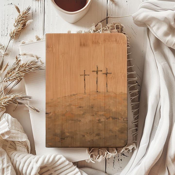 Three Crosses On Hill Grass Journal
