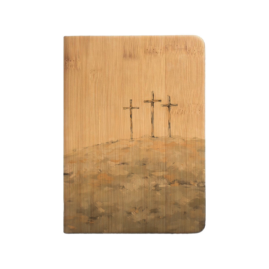 Three Crosses On Hill Grass Journal