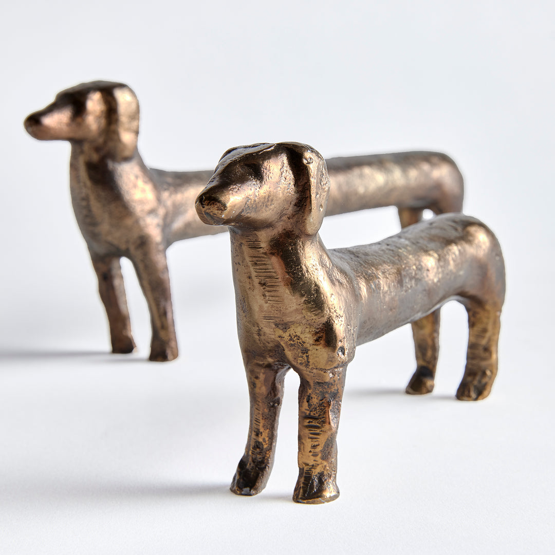 Connley Dogs, Set Of 2, Gold