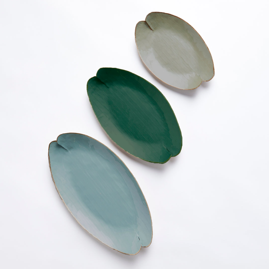 Camden Decorative Trays, Set Of 3, Green