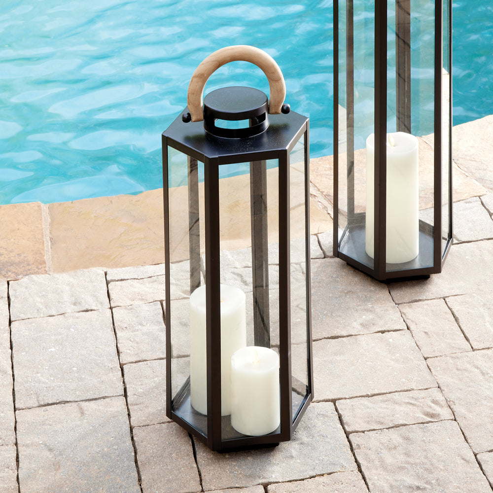 Dockside Outdoor Lantern Large, Black