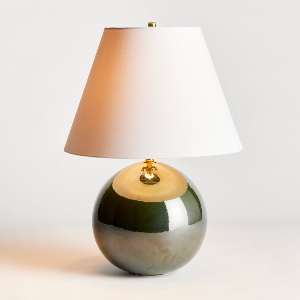 Bellamy Lamp, Green / White