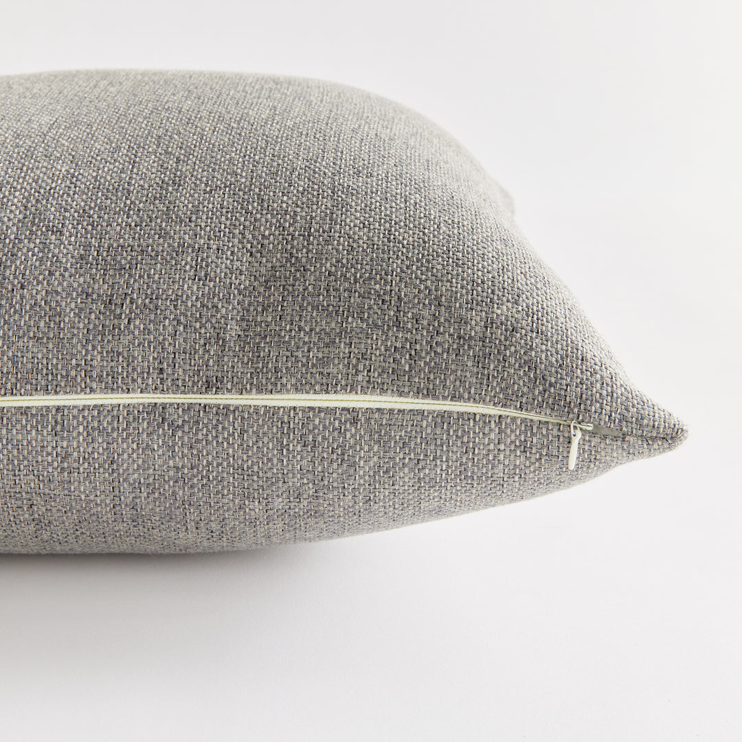 Gage Square Indoor-Outdoor Pillow 20", Gray