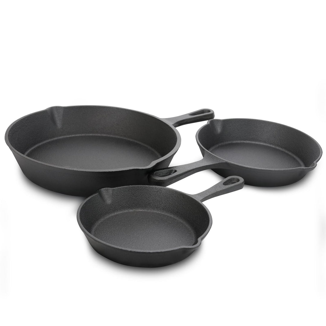 Gibson General Store Addlestone 3 Piece Preseasoned Cast Iron Skillet