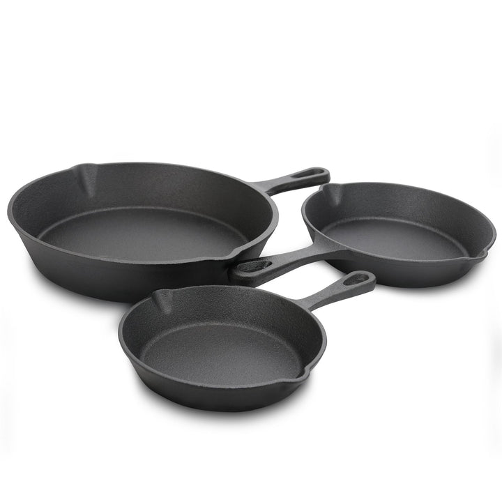 Gibson General Store Addlestone 3 Piece Preseasoned Cast Iron Skillet