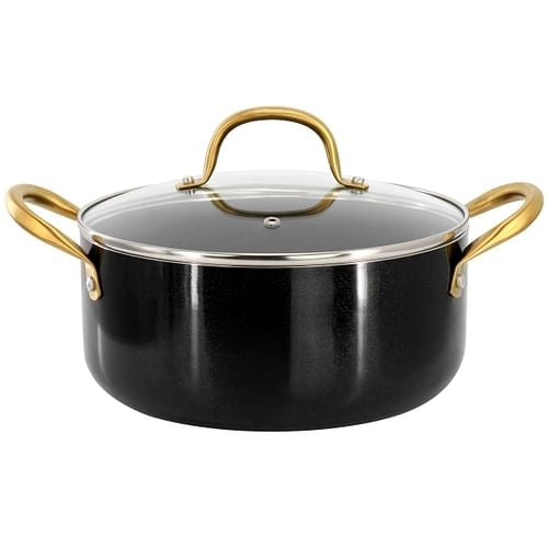 Gibson Home Ellsworth 5 Quart Nonstick Aluminum Dutch Oven with Lid in