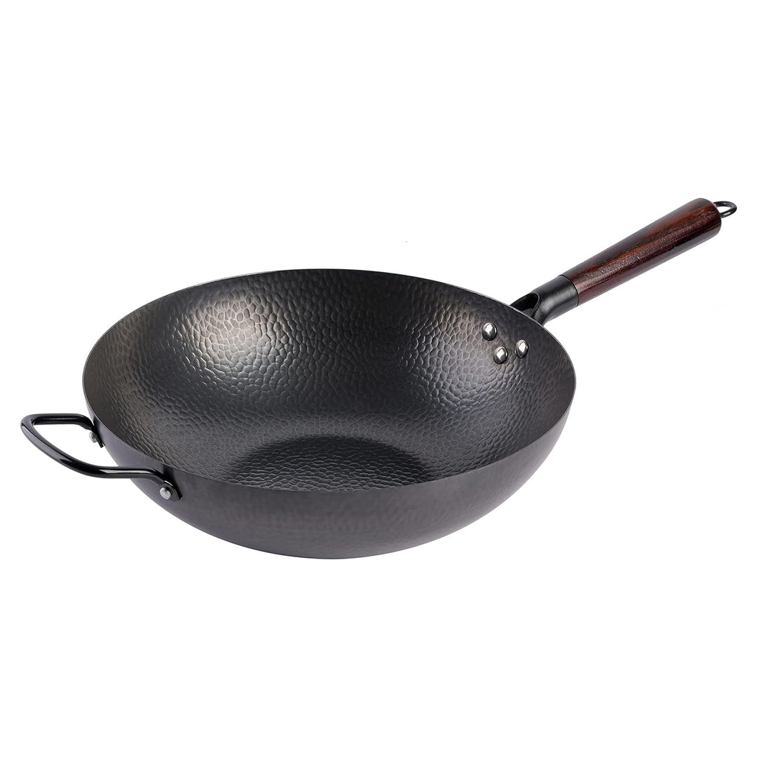 Gibson Home Stargaze 13 Inch Carbon Steel Nonstick Hammered Wok with