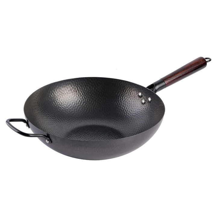Gibson Home Stargaze 13 Inch Carbon Steel Nonstick Hammered Wok with