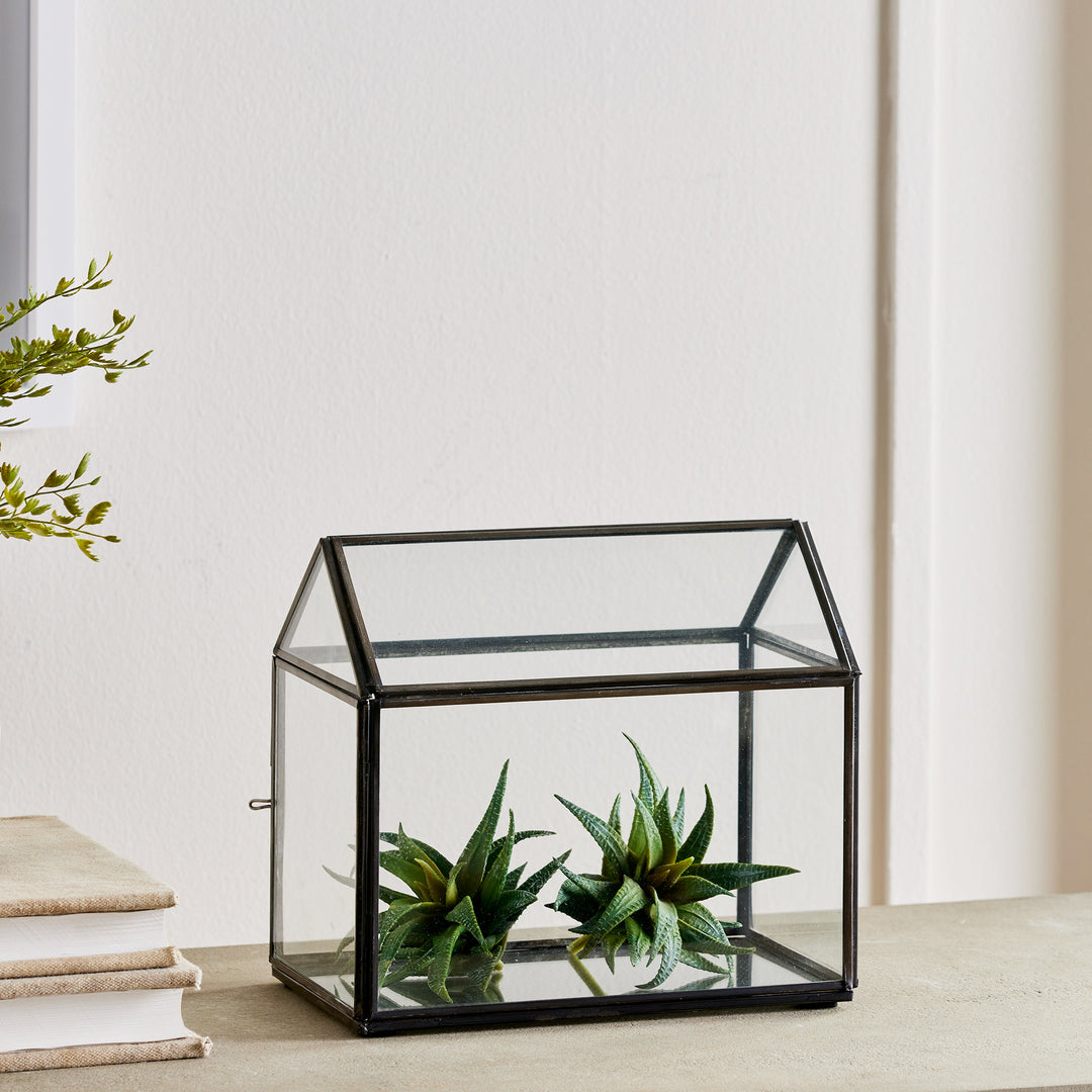 Cottage Terrarium Large, Black