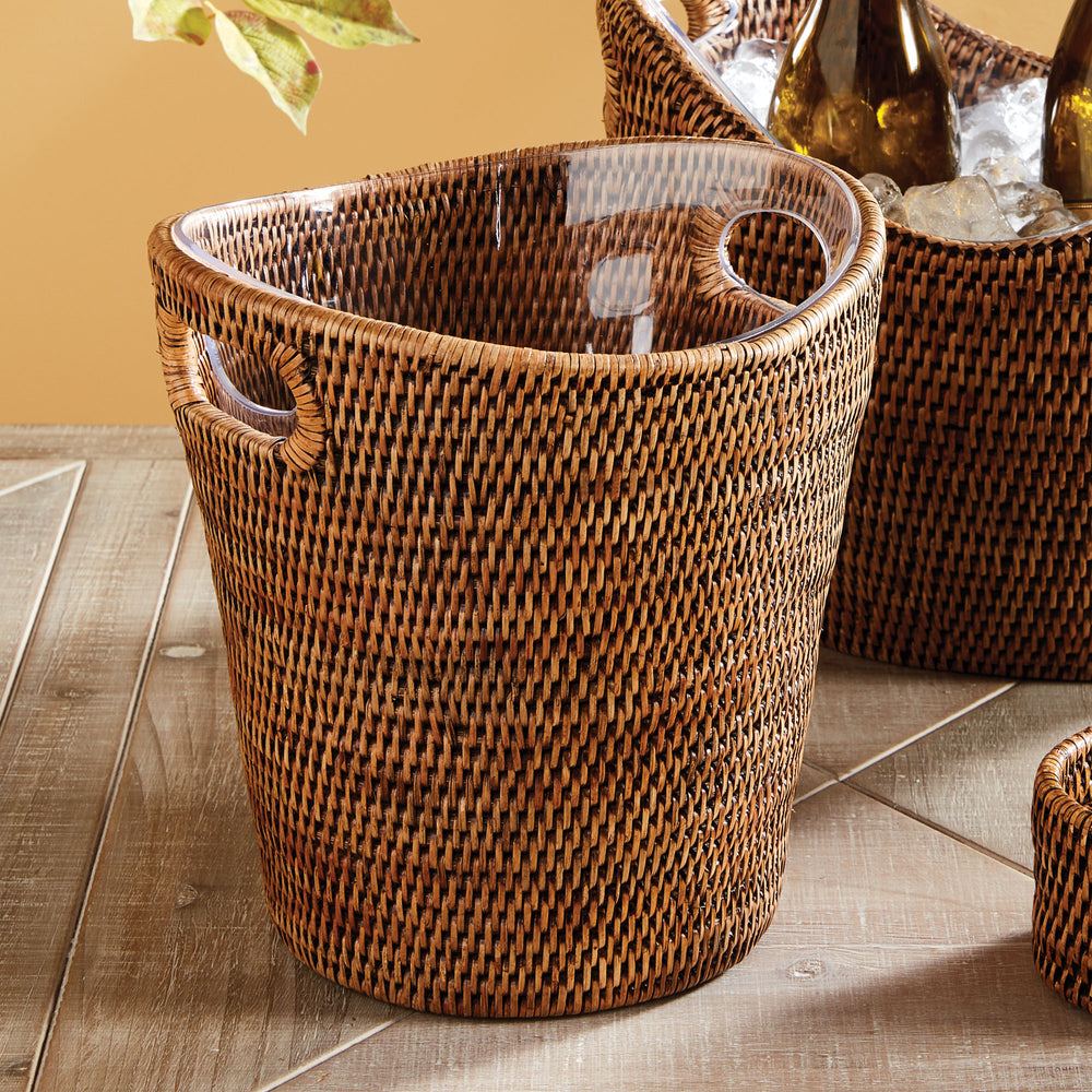 Burma Rattan Beverage Tub Small, Brown