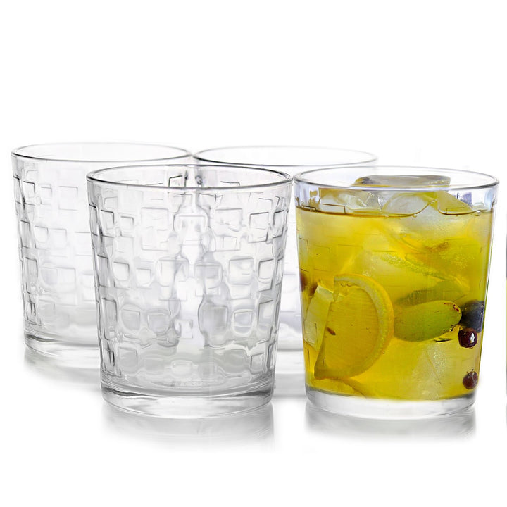 Gibson Home Great Foundations 4-Piece 13 oz. Double Old Fashion Glass