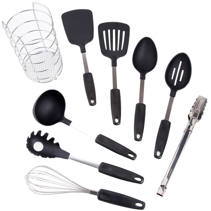 Gibson Chef's Better Basics 9-Piece Utensil Set with Round Shape Wire