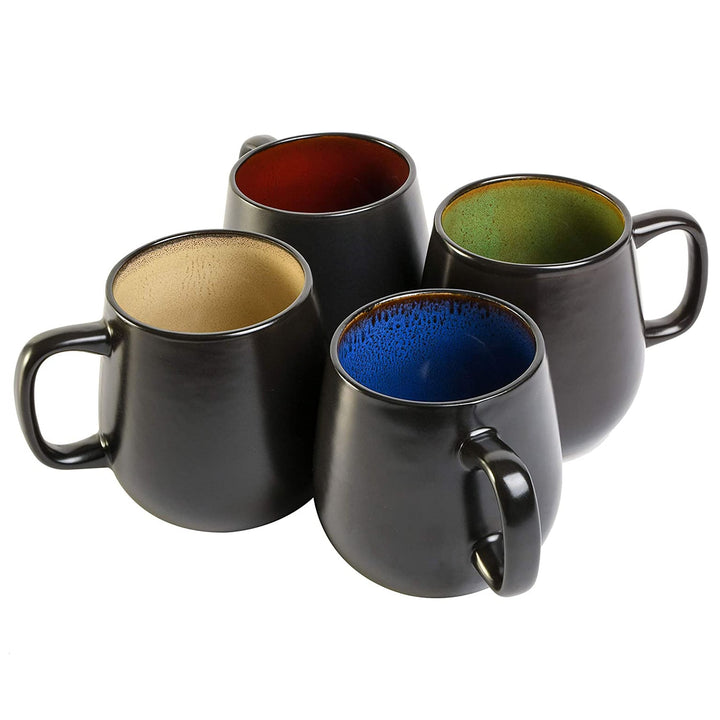 Gibson Home Soho Cafe 4 Piece 20 Ounce Stoneware Mug Set in Assorted