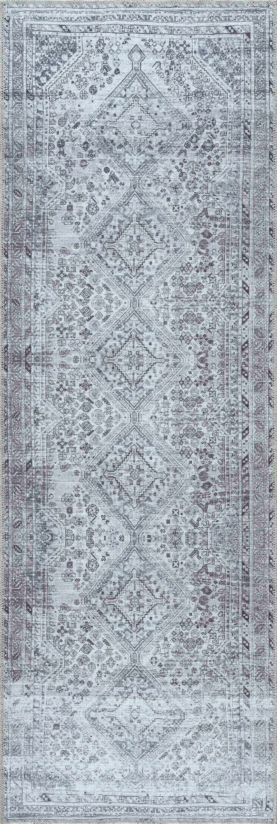 Barny Gray Denim Washable Rug