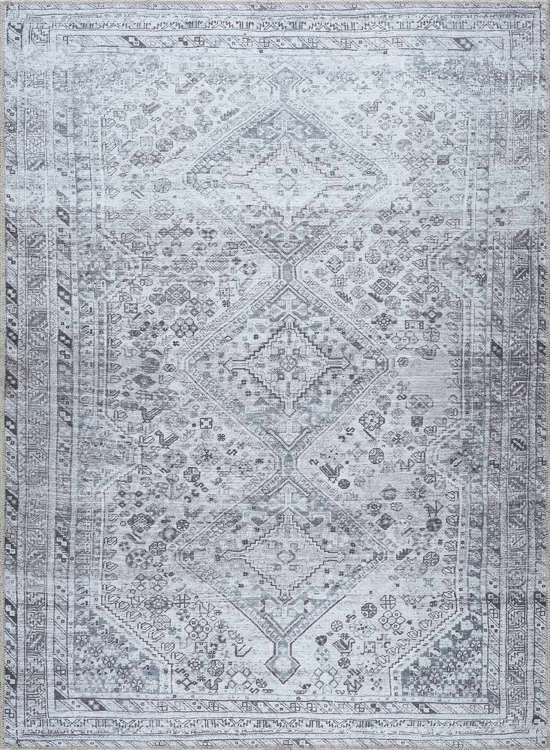 Barny Gray Denim Washable Rug