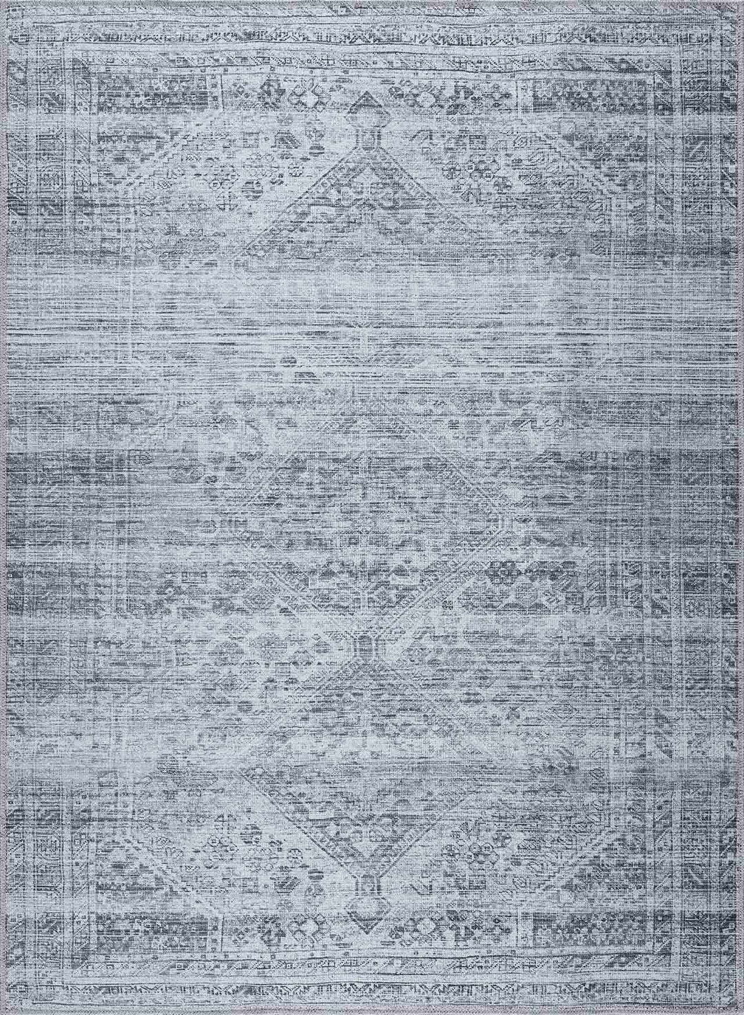Barny Gray Blue Washable Rug